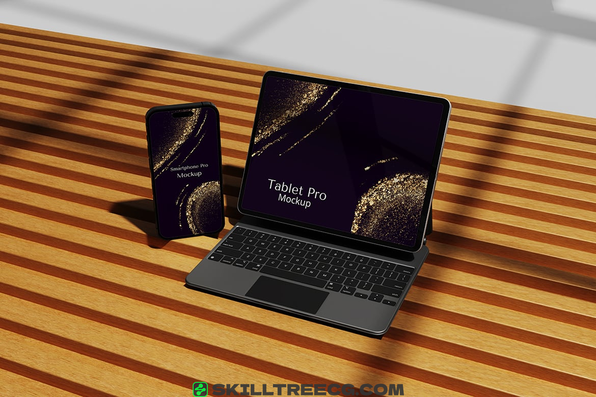图片[5]-Tablet Pro with Smartphone Mockup（324044）-技能树